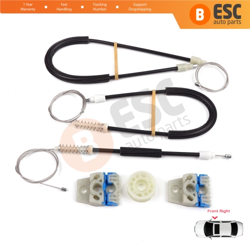 Power Window Regulator Repair Kit Front Right for VW Passat B7 362 365 2010-2014 CC A32 A33 2011-2020 3AA837756