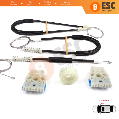 Power Window Regulator Repair Kit Front Right for VW Passat B7 362 365 2010-2014 CC A32 A33 2011-2020 3AA837756