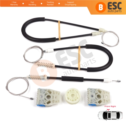 Power Window Regulator Repair Kit Front Right for VW Passat B7 362 365 2010-2014 CC A32 A33 2011-2020 3AA837756