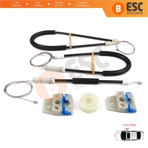 Power Window Regulator Repair Kit Front Right for VW Passat B7 362 365 2010-2014 CC A32 A33 2011-2020 3AA837756