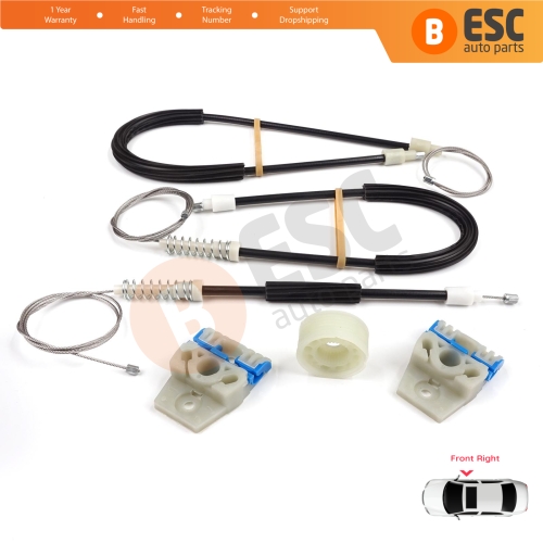 Power Window Regulator Repair Kit Front Right for VW Passat B7 362 365 2010-2014 CC A32 A33 2011-2020 3AA837756