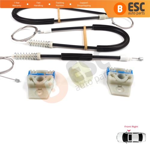 Power Window Regulator Repair Kit Front Right for VW Passat B7 362 365 2010-2014 CC A32 A33 2011-2020 3AA837756