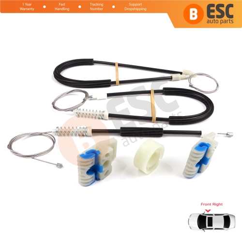Power Window Regulator Repair Kit Front Right for VW Passat B7 362 365 2010-2014 CC A32 A33 2011-2020 3AA837756