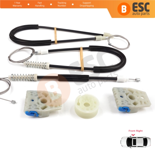 Power Window Regulator Repair Kit Front Right for VW Passat B7 362 365 2010-2014 CC A32 A33 2011-2020 3AA837756