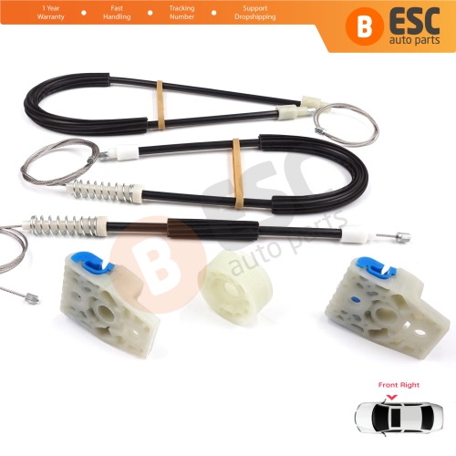 Power Window Regulator Repair Kit Front Right for VW Passat B7 362 365 2010-2014 CC A32 A33 2011-2020 3AA837756