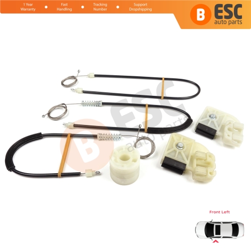 Power Window Regulator Repair Kit Front Left Door for VW Transporter T5 T6 Caravelle Multivan 2003-2024 7H0837753