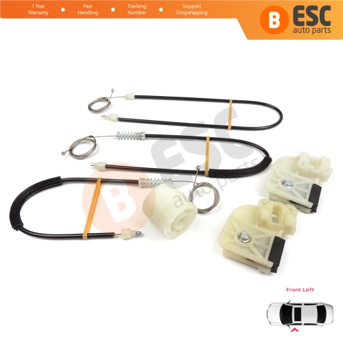 Power Window Regulator Repair Kit Front Left Door for VW Transporter T5 T6 Caravelle Multivan 2003-2024 7H0837753