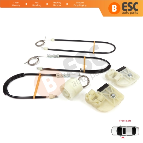 Power Window Regulator Repair Kit Front Left Door for VW Transporter T5 T6 Caravelle Multivan 2003-2024 7H0837753