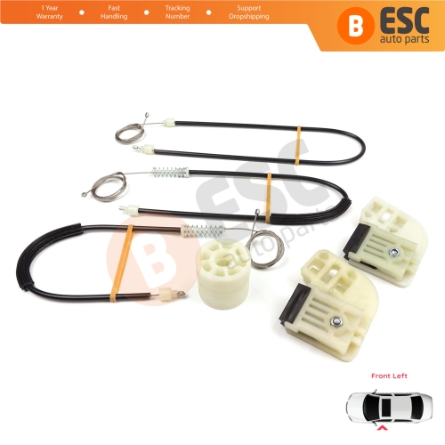 Power Window Regulator Repair Kit Front Left Door for VW Transporter T5 T6 Caravelle Multivan 2003-2024 7H0837753