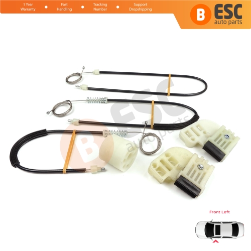 Power Window Regulator Repair Kit Front Left Door for VW Transporter T5 T6 Caravelle Multivan 2003-2024 7H0837753