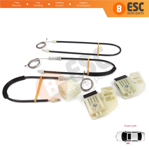 Power Window Regulator Repair Kit Front Left Door for VW Transporter T5 T6 Caravelle Multivan 2003-2024 7H0837753