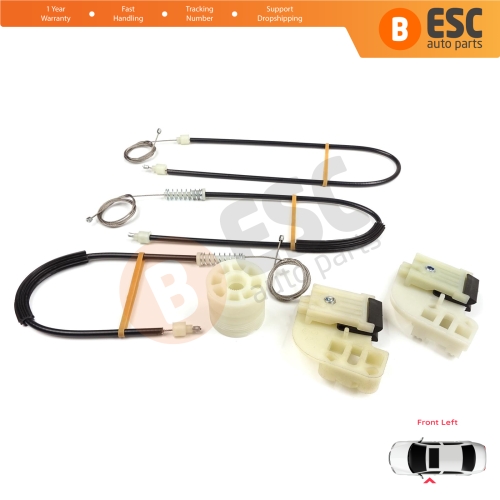 Power Window Regulator Repair Kit Front Left Door for VW Transporter T5 T6 Caravelle Multivan 2003-2024 7H0837753
