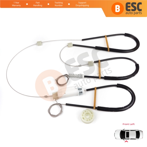 Power Window Regulator Repair Kit Front Left Door for VW CC Passat CC 357 358 2008-2017 4-Door Comfort Coupe Sedan 3C8837461