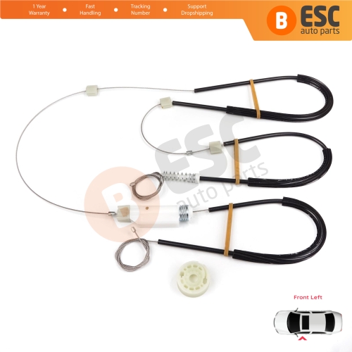 Power Window Regulator Repair Kit Front Left Door for VW CC Passat CC 357 358 2008-2017 4-Door Comfort Coupe Sedan 3C8837461