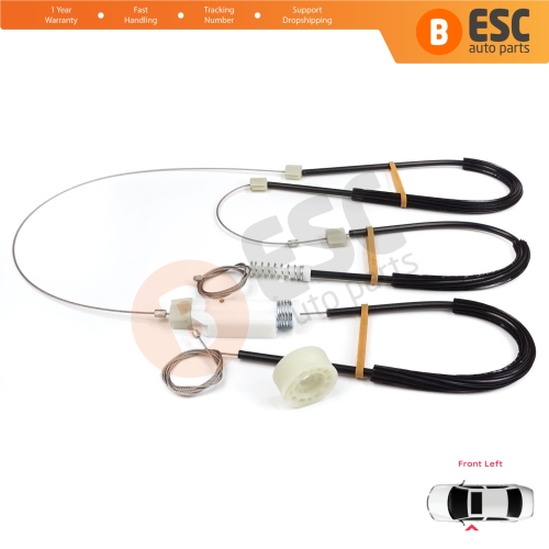 Power Window Regulator Repair Kit Front Left Door for VW CC Passat CC 357 358 2008-2017 4-Door Comfort Coupe Sedan 3C8837461