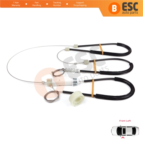 Power Window Regulator Repair Kit Front Left Door for VW CC Passat CC 357 358 2008-2017 4-Door Comfort Coupe Sedan 3C8837461