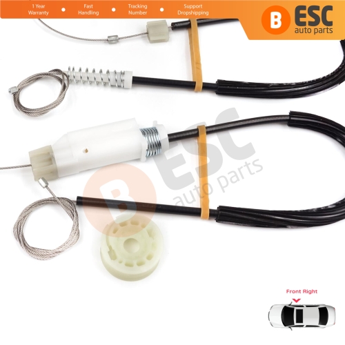 Power Window Regulator Repair Kit Front Right Door for VW CC Passat CC 357 358 2008-2017 4-Door Comfort Coupe Sedan 3C8837462