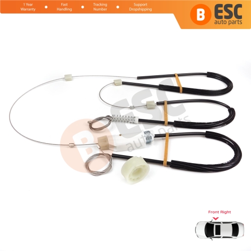 Power Window Regulator Repair Kit Front Right Door for VW CC Passat CC 357 358 2008-2017 4-Door Comfort Coupe Sedan 3C8837462