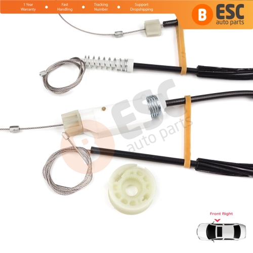 Power Window Regulator Repair Kit Front Right Door for VW CC Passat CC 357 358 2008-2017 4-Door Comfort Coupe Sedan 3C8837462