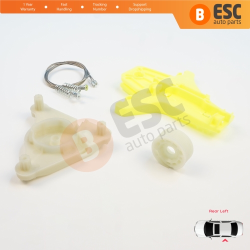 Power Window  Regulator Repair Kit Rear Left Door for VW Passat B6 3C2 3C5 B7 362 365 2010-2015 4/5 Door 3C4839755