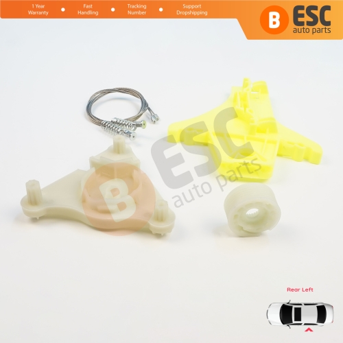 Power Window  Regulator Repair Kit Rear Left Door for VW Passat B6 3C2 3C5 B7 362 365 2010-2015 4/5 Door 3C4839755