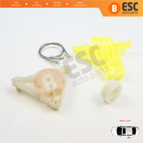 Power Window  Regulator Repair Kit Rear Left Door for VW Passat B6 3C2 3C5 B7 362 365 2010-2015 4/5 Door 3C4839755