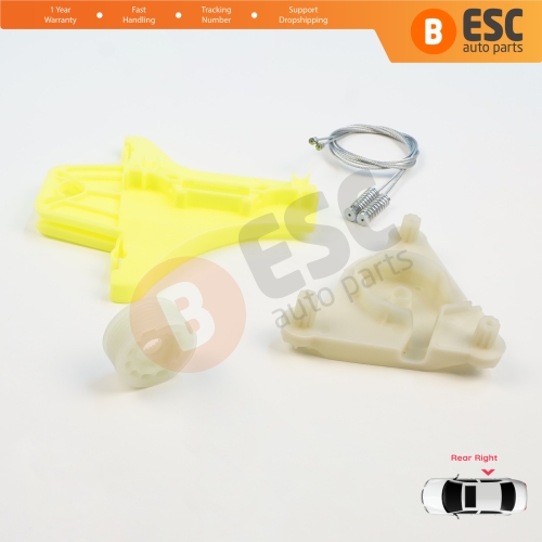Power Window Regulator Repair Kit Rear Right Door for VW Passat B6 3C2 3C5 B7 362 365 2010-2015 4/5 Door 3C4839756