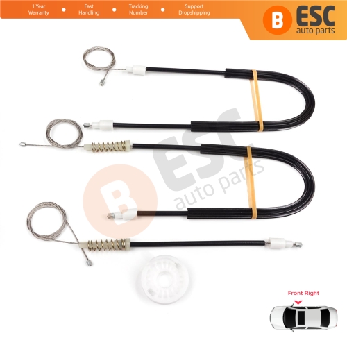 Power Window Regulator Repair Kit Front Right Door for Citroen C5 MK1 DC DE 2000-2007 9222J5