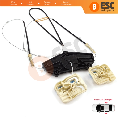 Power Window Regulator Repair Kit Rear Door for Audi A8 S8 A8L Quattro MK3 D4 4H 2010-2017 4H0839461 4H0839462