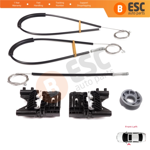 Power Window Regulator Repair Kit Front Left Door for Land Rover Range Rover Sport MK2 L494 2013-2022 LR077816
