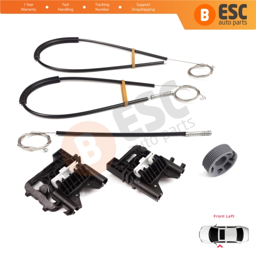 Power Window Regulator Repair Kit Front Left Door for Land Rover Range Rover Sport MK2 L494 2013-2022 LR077816