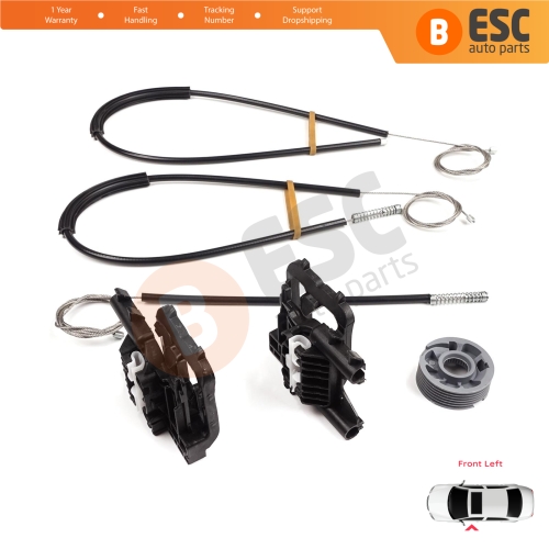 Power Window Regulator Repair Kit Front Left Door for Land Rover Range Rover Sport MK2 L494 2013-2022 LR077816