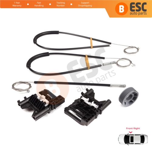 Power Window Regulator Repair Kit Front Right Door for Land Rover Range Rover Sport MK2 L494 2013-2022 LR077817