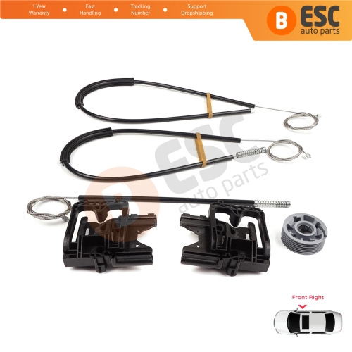 Power Window Regulator Repair Kit Front Right Door for Land Rover Range Rover Sport MK2 L494 2013-2022 LR077817