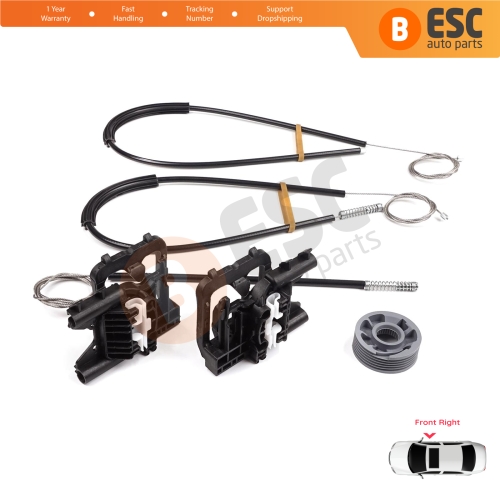 Power Window Regulator Repair Kit Front Right Door for Land Rover Range Rover Sport MK2 L494 2013-2022 LR077817