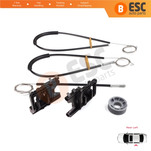 Power Window Regulator Repair Kit Rear Left Door for Land Rover Range Rover Sport MK2 L494 2013-2022 LR078871
