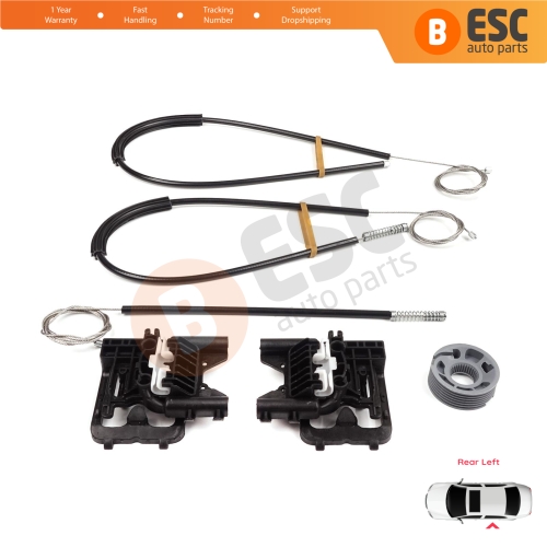 Power Window Regulator Repair Kit Rear Left Door for Land Rover Range Rover Sport MK2 L494 2013-2022 LR078871