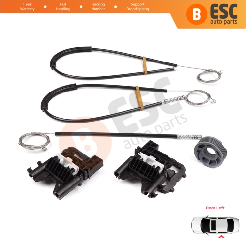 Power Window Regulator Repair Kit Rear Left Door for Land Rover Range Rover Sport MK2 L494 2013-2022 LR078871