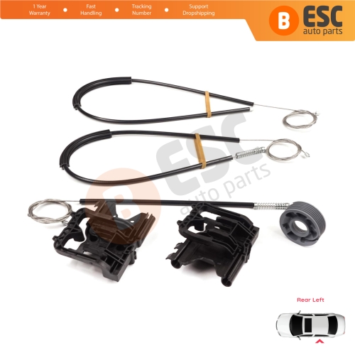 Power Window Regulator Repair Kit Rear Left Door for Land Rover Range Rover Sport MK2 L494 2013-2022 LR078871