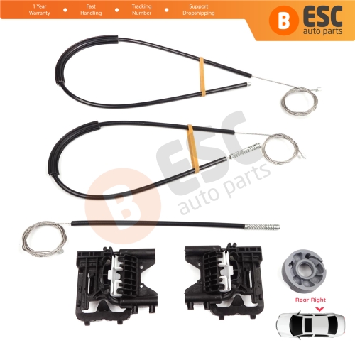 Power Window Regulator Repair Kit Rear Right Door for Land Rover Range Rover Sport MK2 L494 2013-2022 LR078870