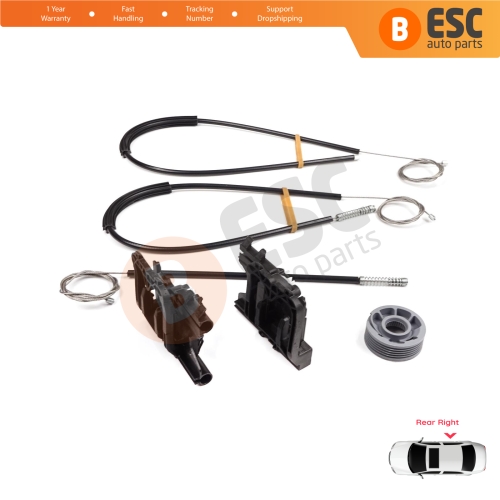 Power Window Regulator Repair Kit Rear Right Door for Land Rover Range Rover Sport MK2 L494 2013-2022 LR078870