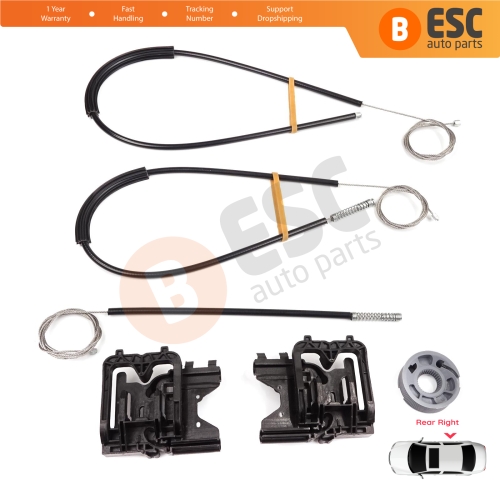 Power Window Regulator Repair Kit Rear Right Door for Land Rover Range Rover Sport MK2 L494 2013-2022 LR078870