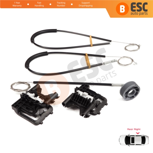 Power Window Regulator Repair Kit Rear Right Door for Land Rover Range Rover Sport MK2 L494 2013-2022 LR078870