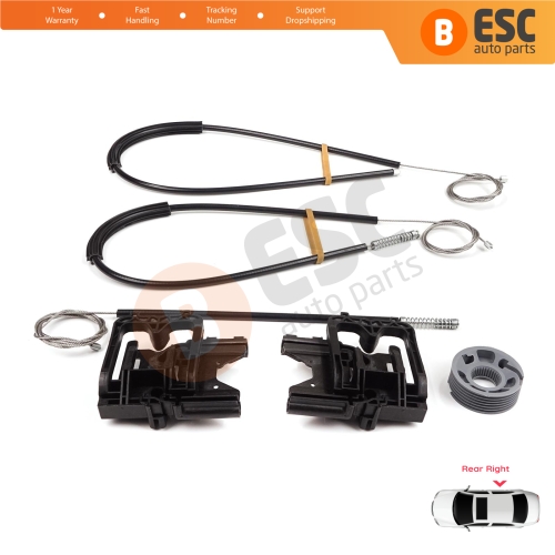 Power Window Regulator Repair Kit Rear Right Door for Land Rover Range Rover Sport MK2 L494 2013-2022 LR078870