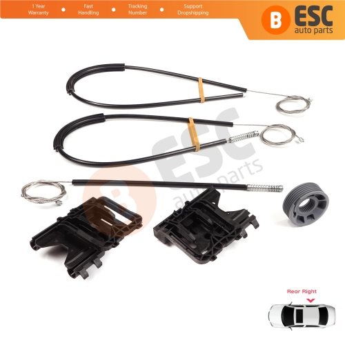 Power Window Regulator Repair Kit Rear Right Door for Land Rover Range Rover Sport MK2 L494 2013-2022 LR078870