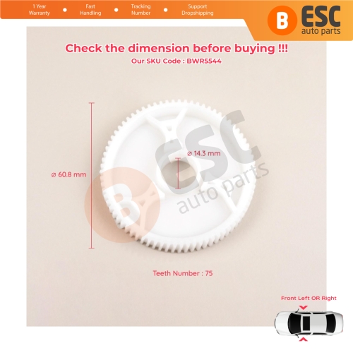 Window Regulator Motor Cog Repair Motor Pulley Gear for Fiat Doblo MK1 MPV Van 119 223 2001-2010 51718403 51718404