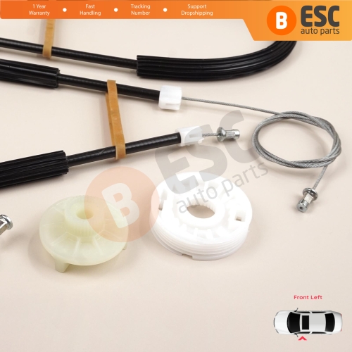 Window Regulator Repair Set Front Left Door for BMW X3 MK2 F25 2010-2014 Pre-Facelift 51337267101