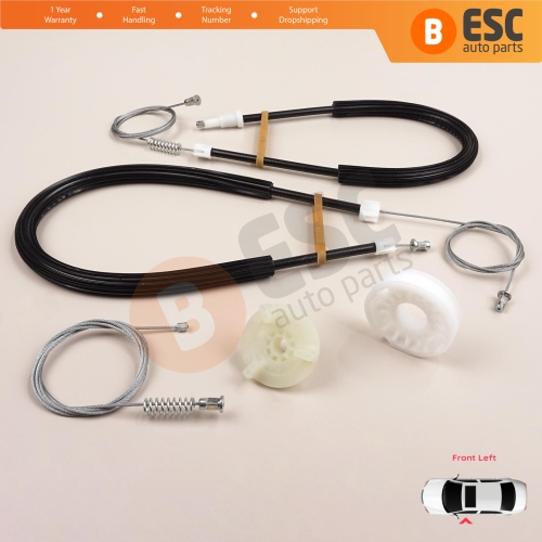 Window Regulator Repair Set Front Left Door for BMW X3 MK2 F25 2010-2014 Pre-Facelift 51337267101