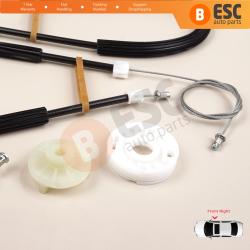 Window Regulator Repair Set Front Right Door for BMW X3 MK2 F25 2010-2014 Pre-Facelift 51337267102