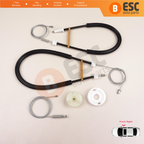 Window Regulator Repair Set Front Right Door for BMW X3 MK2 F25 2010-2014 Pre-Facelift 51337267102